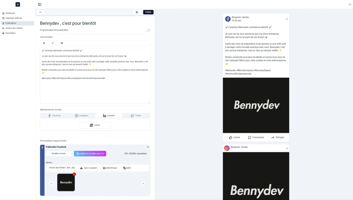 Gestion des publications